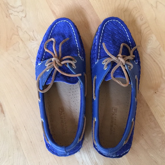 SPERRY Top-Sider | Genuine Woven Leather Cobalt Blue - Picture 7 of 11